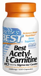 Best Acetyl L-Carnitine featuring Sigma Tau® Carnitine (588 mg)(120 capsules) Doctor's Best